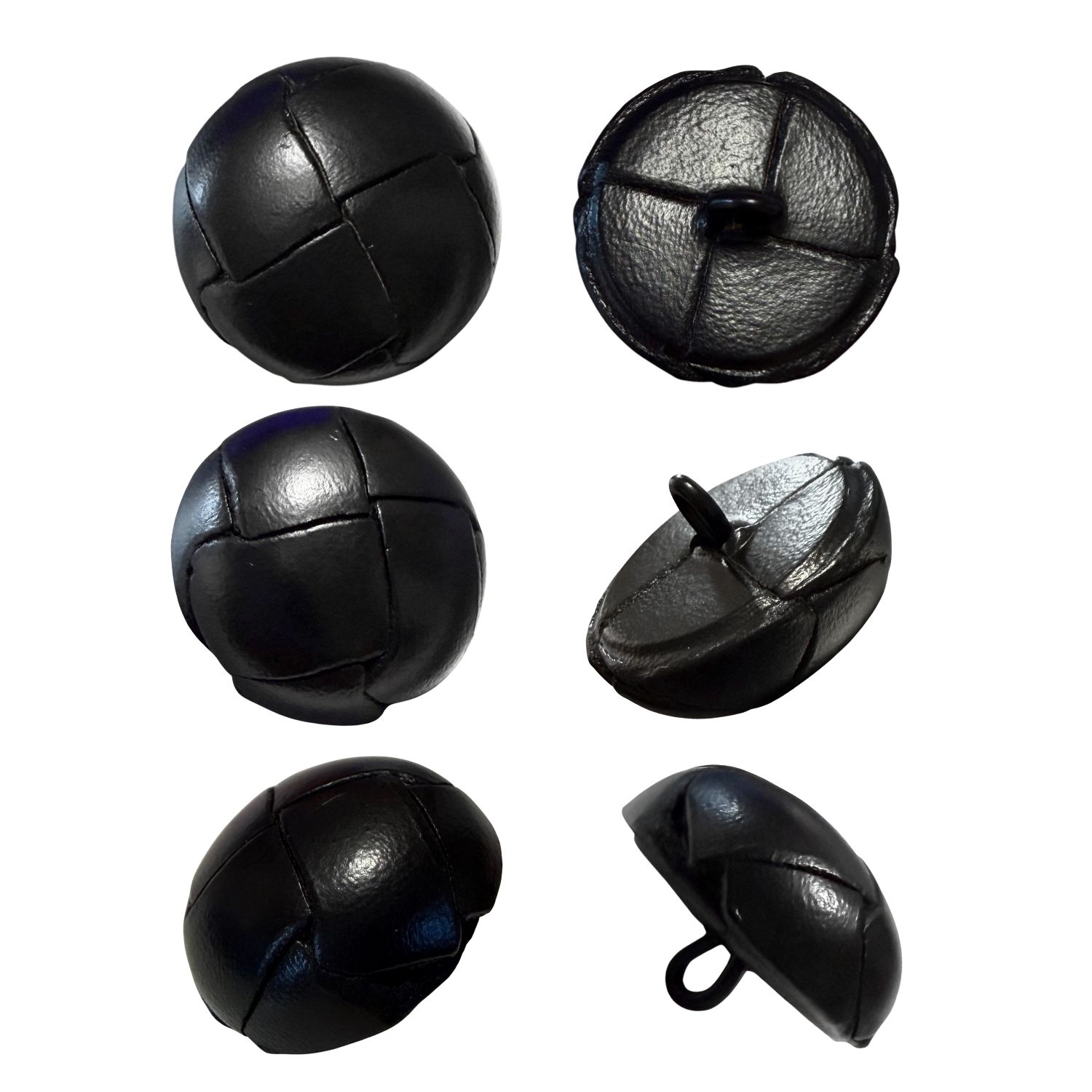 haoa 革ボタン 6個セット 足付き バスケット 牛革 レザー くるみ 牛革 カーディガン アウター洋裁 洋服 手芸 クラフト 直径18mm 20mm 23mm |  | 02