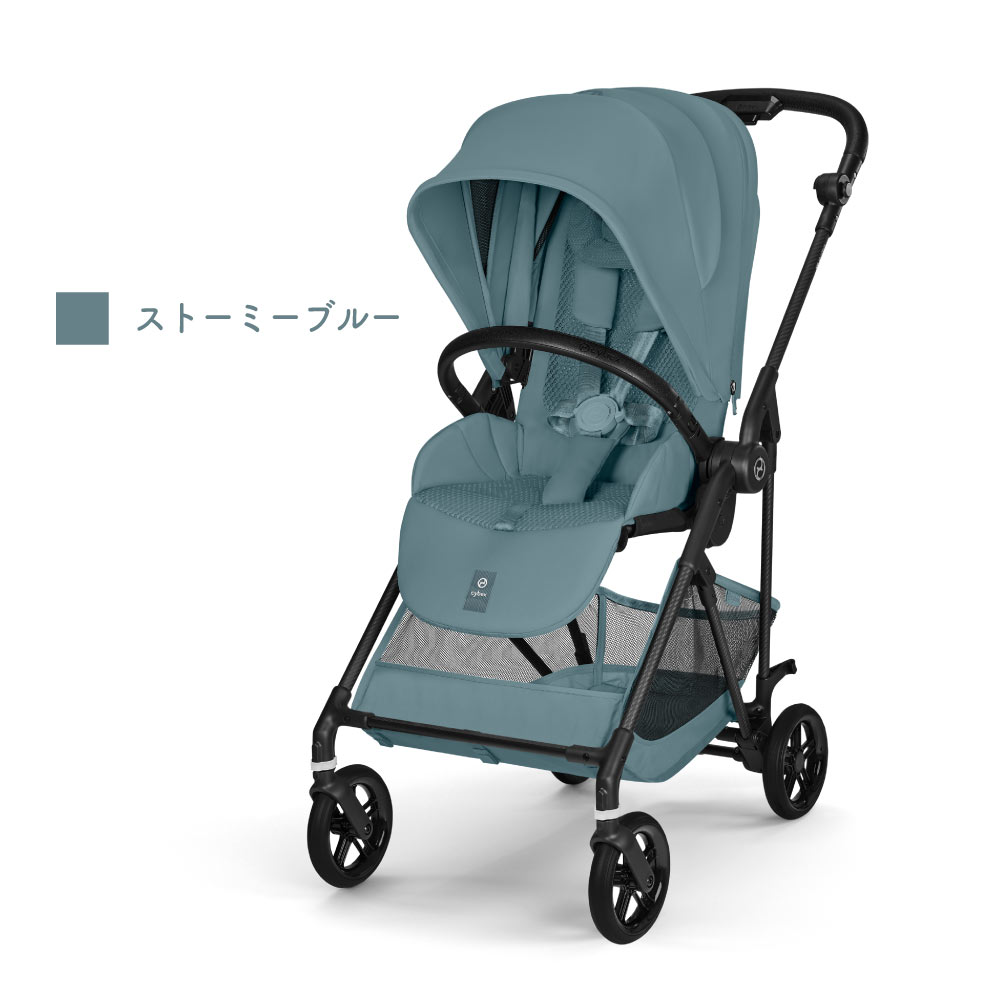 2026 最新作 サイベックス メリオ カーボン ベビーカー 軽い 軽量 A型 両対面 赤ちゃん 折り畳み 1ヶ月から 15kg コンパクト 2年保証 cybex MELIO CARBON 正規品の画像