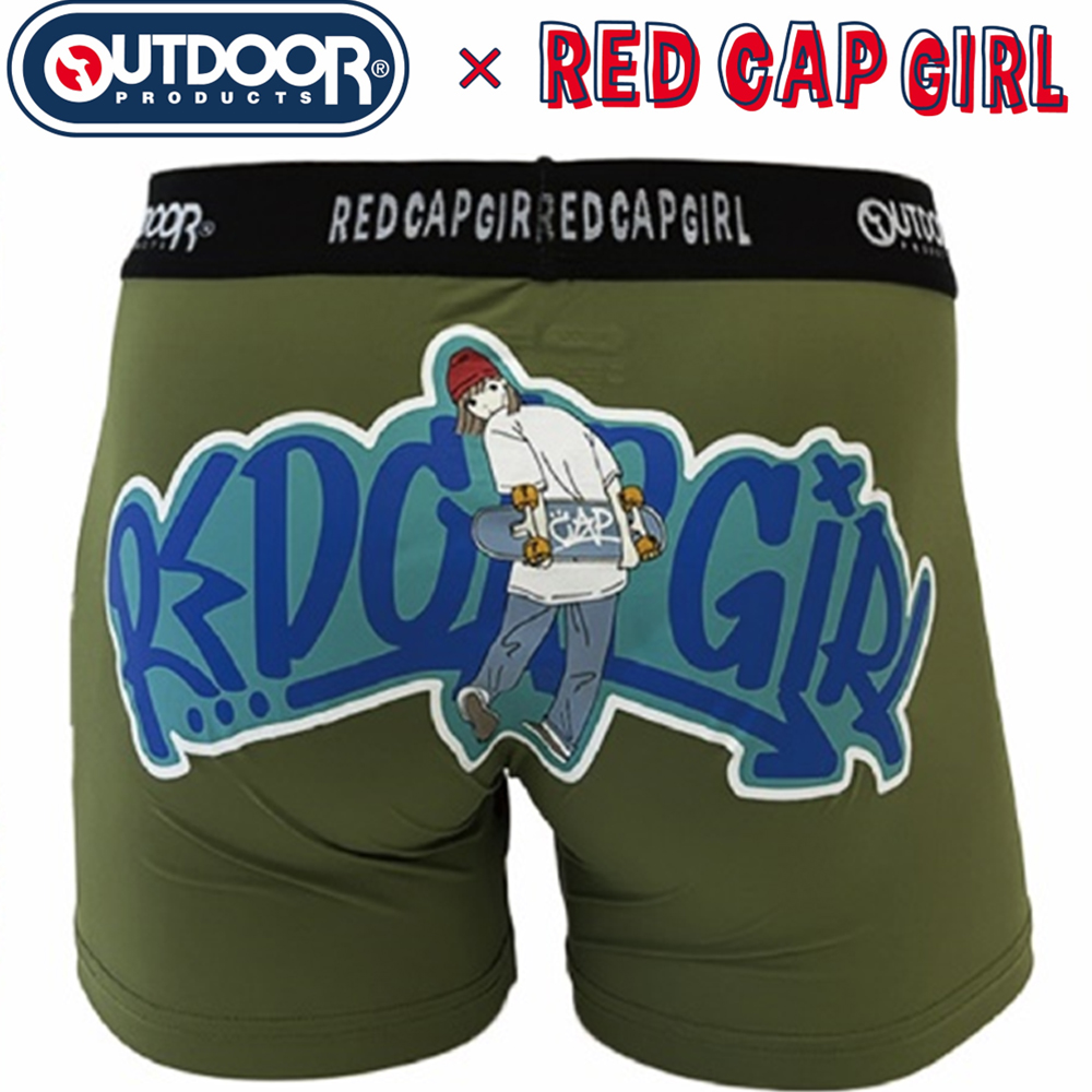 OUTDOOR×RED CAP GIRL �����Y�@�{�N�T�[�p���c �X�P�{�[�@790�J�[�L�@�����@�O���@SPECIAL COLLABORATION BOXER BRIEFS�@��������