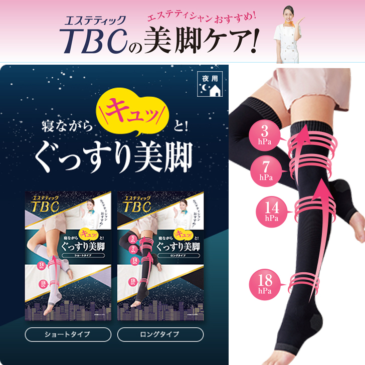 【訳あり/箱なし】TBCぐっすり美脚寝ながら着圧ロング