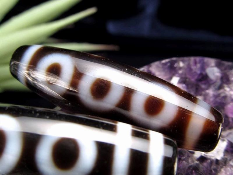 A至純天珠 五眼天珠 ごがんてんじゅ サイズ：約37ミリ 1個売り 極上