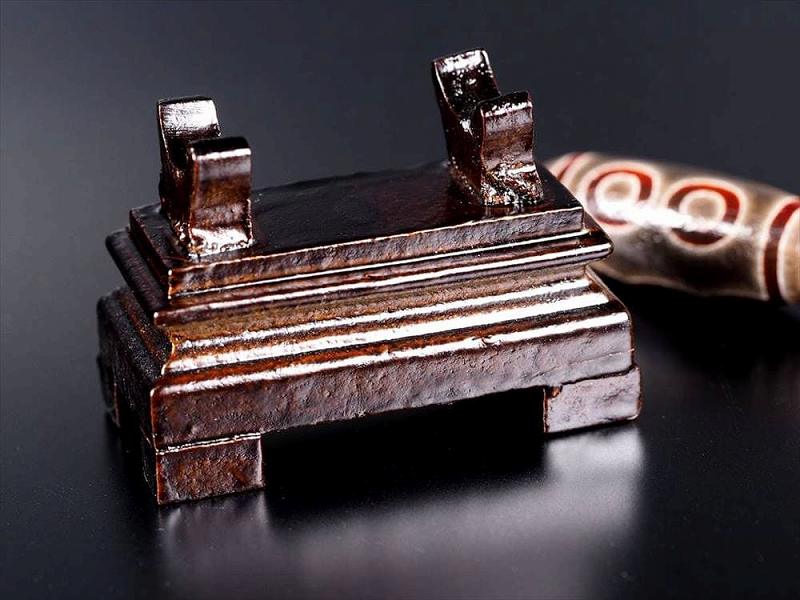 天珠用 木製台座 観賞用 縦約25mm×横約50mm×高さ約35mm 1個売り 天珠の