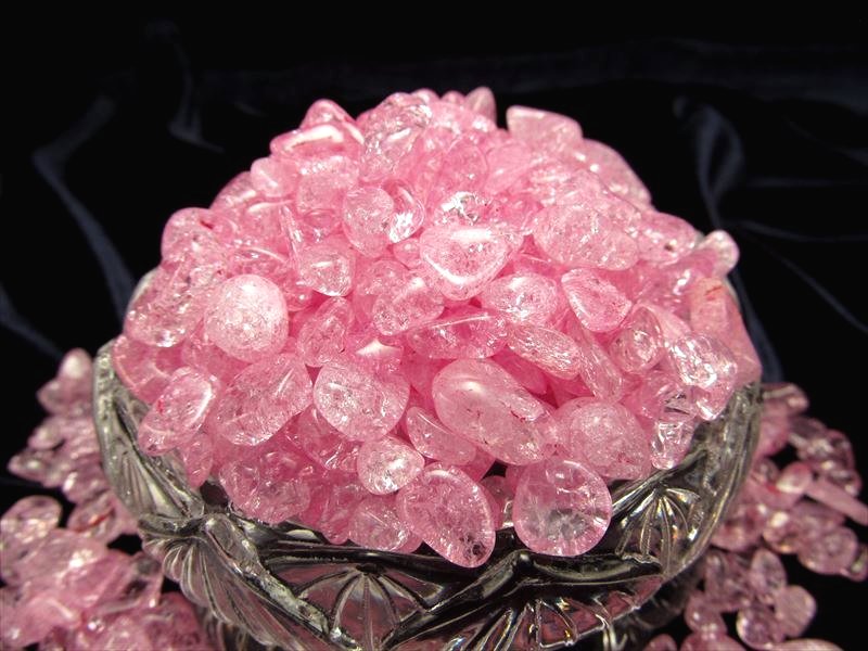 AAA ピンク 桃色 カラー きらきら爆裂水晶さざれ 200グラム 粒の大きさ