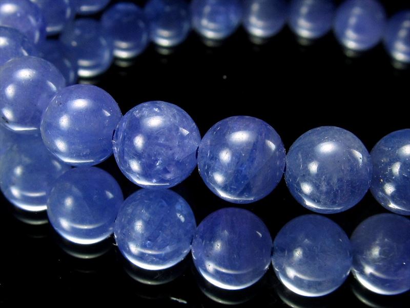 4A 濃厚青紫カラー タンザナイト ブレスレット 6.5mm-7mm×27珠 人生を良い方向へと導く石 12月の誕生石 持ち主の魅力を高める石 パワーストーン 1点もの