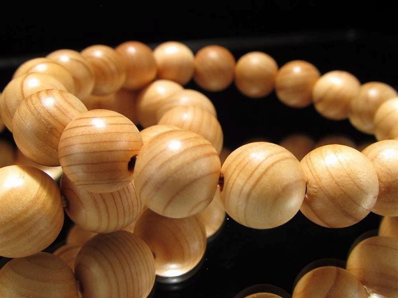 正規品 世界銘木協会 高野山壇上伽藍中門檜 ブレスレット 12.5mm-13mm