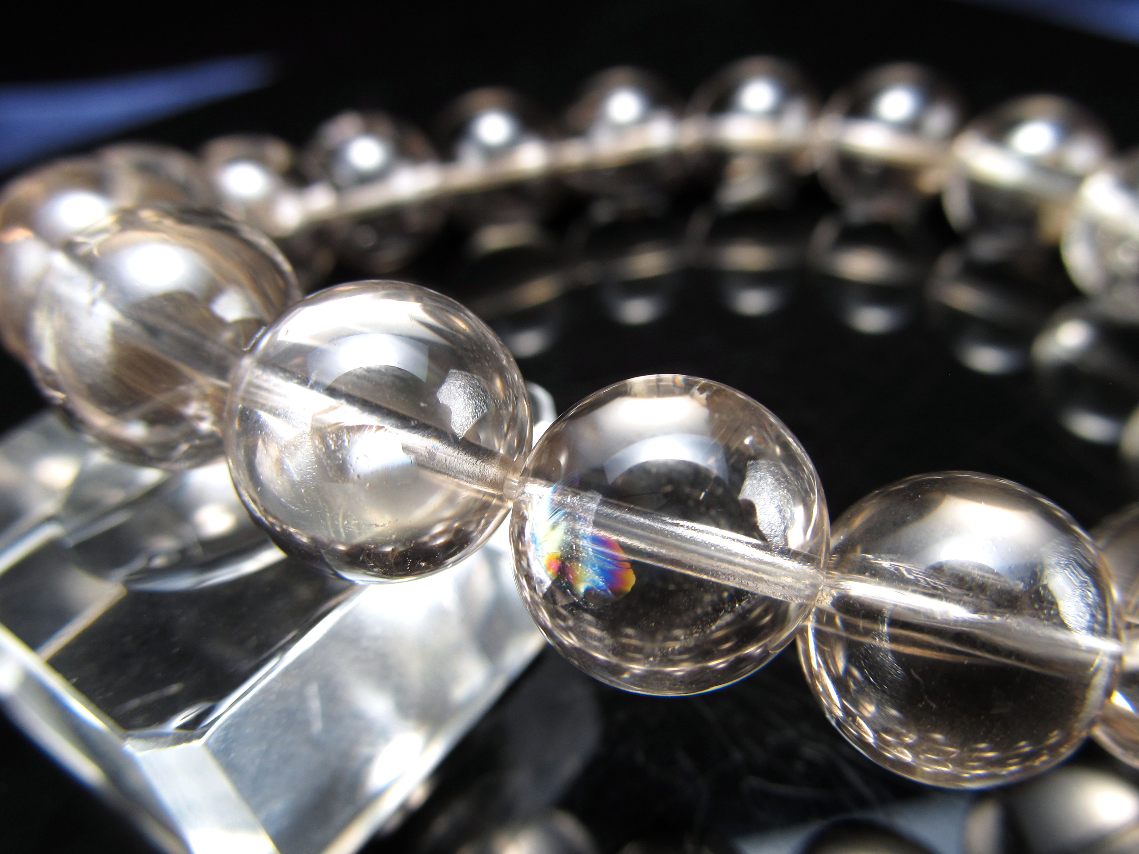 極上　レムリアンシード×タンザナイト　ブレスレット 17cm】レムリアンシードクリスタルカイヤナイトブレスレット