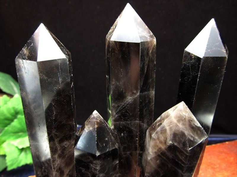 4A 黒水晶 モリオン ポイント 重さ 80g-90g まとめて撮影 希少 人気