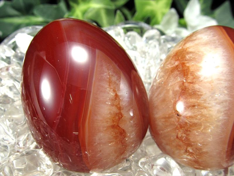 1個売り サードオニキス・カーネリアン 赤瑪瑙 エッグ 高さ約38mm-40mm