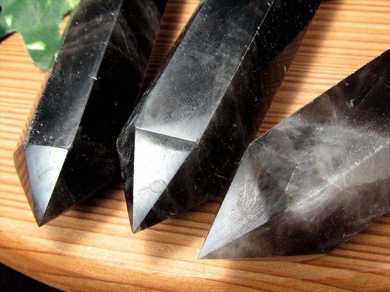 3A 黒水晶 モリオン ポイント 1個売り 重さ 110g-130g 希少 人気