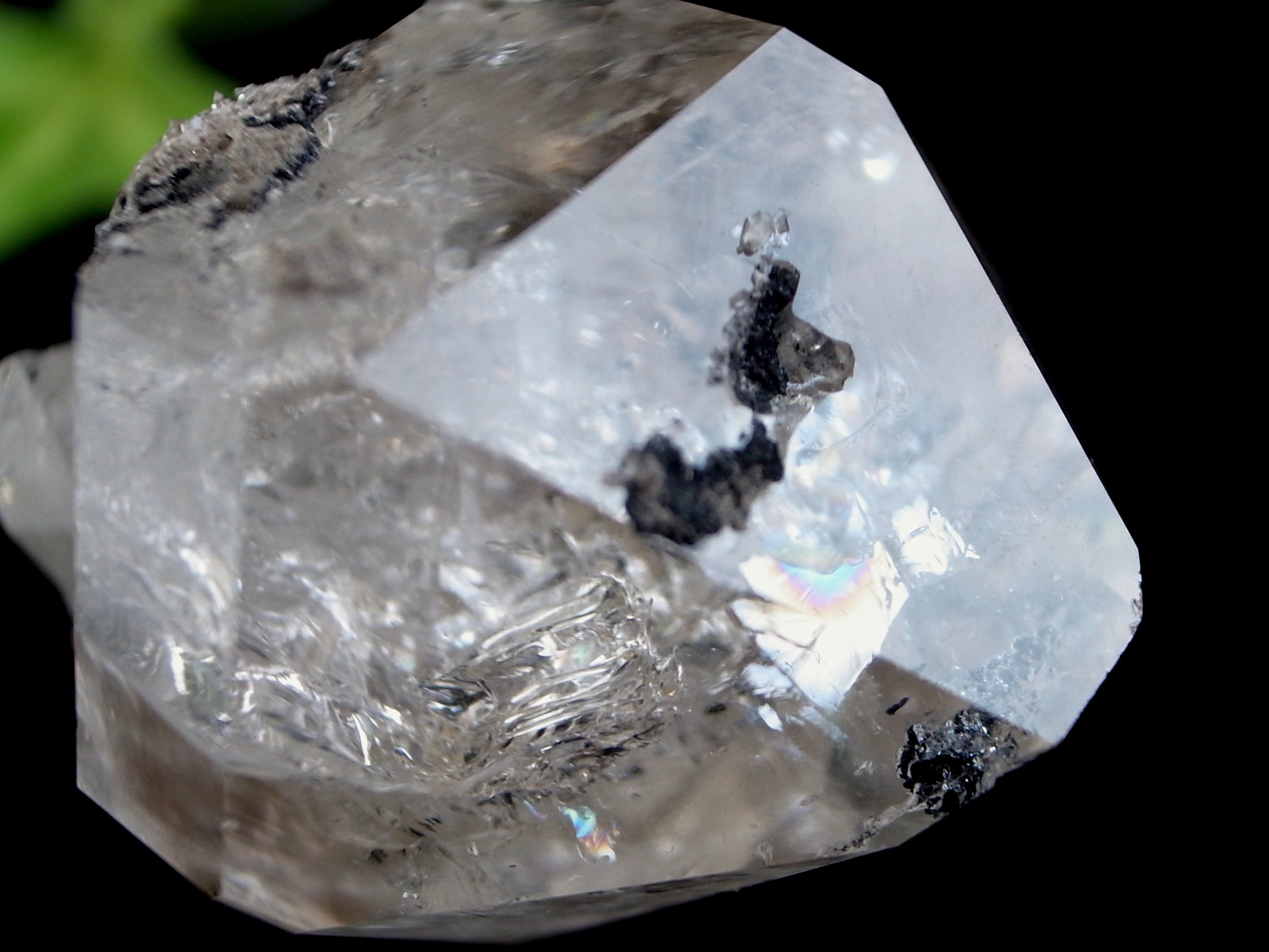 虹入り ハーキマーダイヤモンド ハーキマー水晶 結晶 最大幅 約61mm 重 