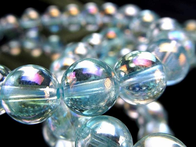 ミントグリーンオーラ ブレスレット 約8.5mm×23珠前後 自然と科学の