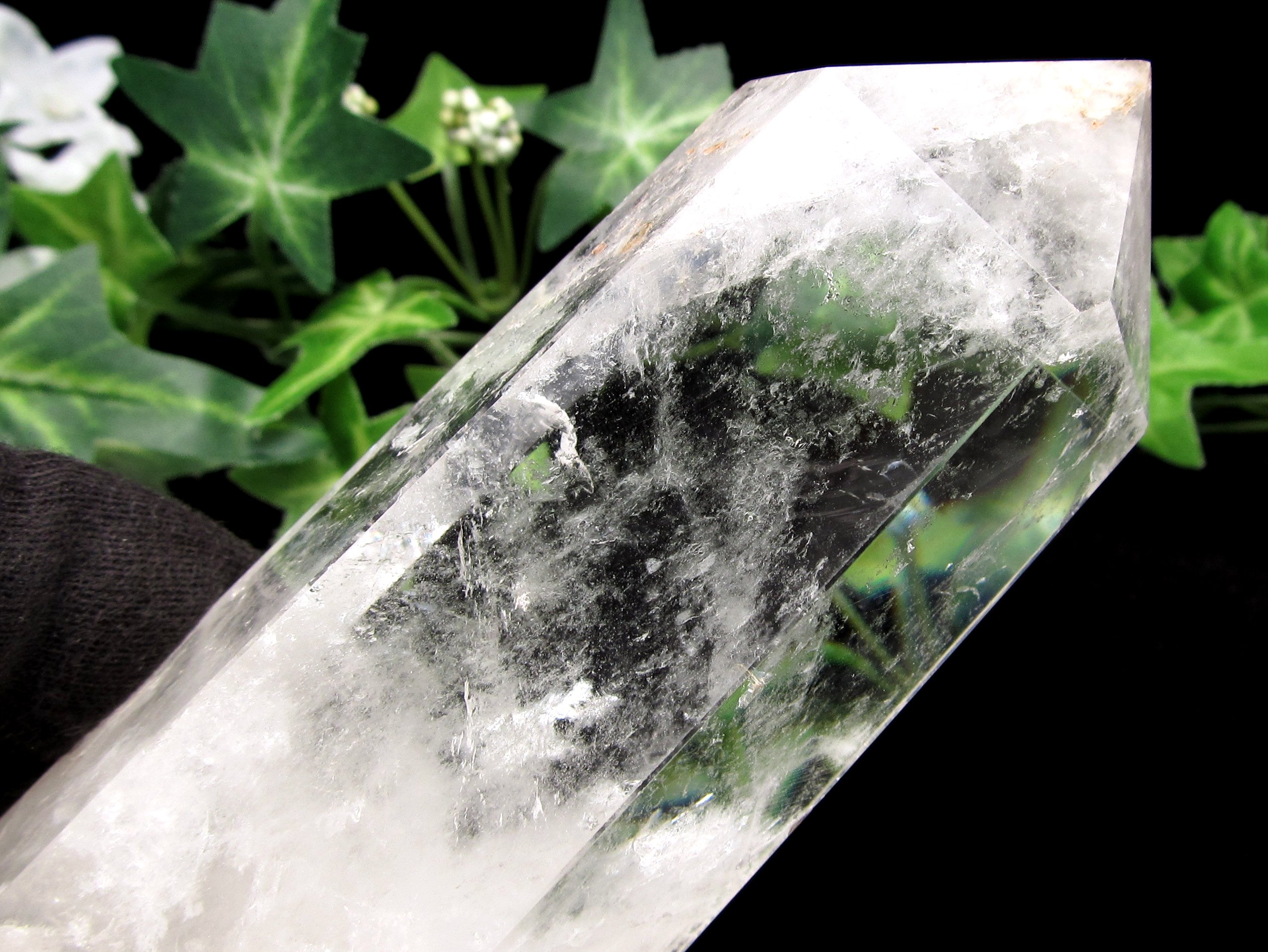 高透明 水晶 ポイント 六角柱 天然水晶 1436 天然水晶 ポイント 六角柱 高さ 113mm 重さ 286g 極上超透明 浄化