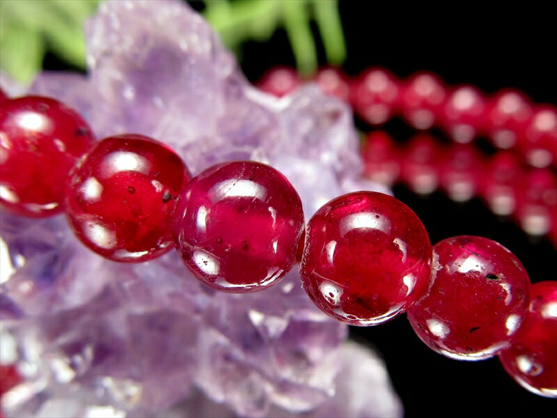 店頭展示中 ロイヤルクラス S級 宝石質 ルビー 紅玉 ブレスレット 6mm