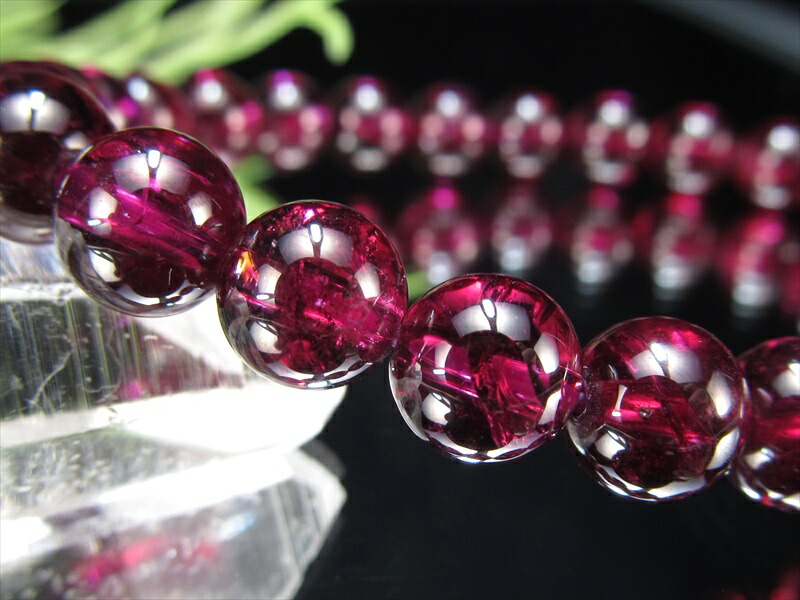 4A 美しいワインレッドパープル ロードライトガーネット ブレスレット