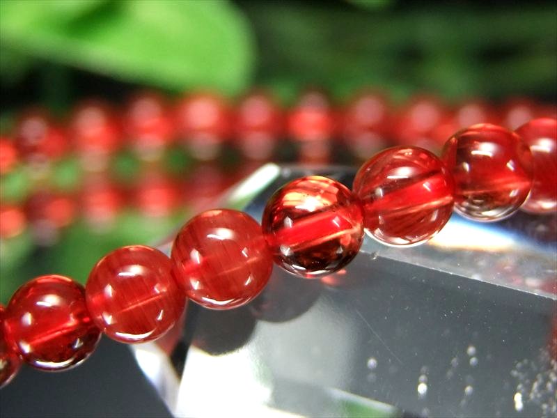 s*w様 レッドアンデシン　7〜8ミリ　内径16センチ ブレスレット 5A レッドアンデシン 4.5mm-5.5mm×38珠 全珠キャンディ