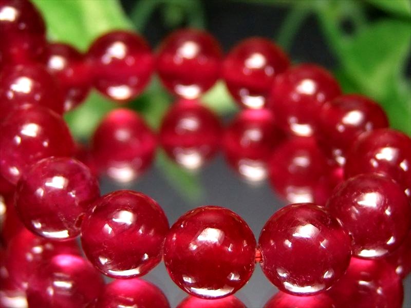 ロイヤルクラス S級 宝石質 ルビー 紅玉 ブレスレット 8mm-8.5mm×24珠