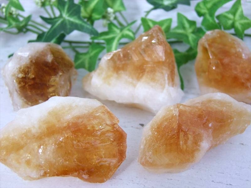 1個売り シトリン ラフ原石 100g-120g 美麗イエロー 透明感有り 金運