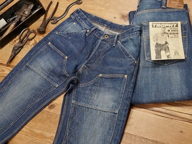 TROPHY CLOTHING 1606H HERITAGE W KNEE STD DIRT DENIM