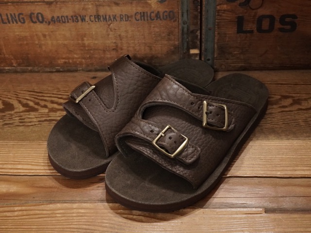 THE SANDALMAN x CONEY ISLAND DOUBLE BUCKLE SANDAL [BROWN