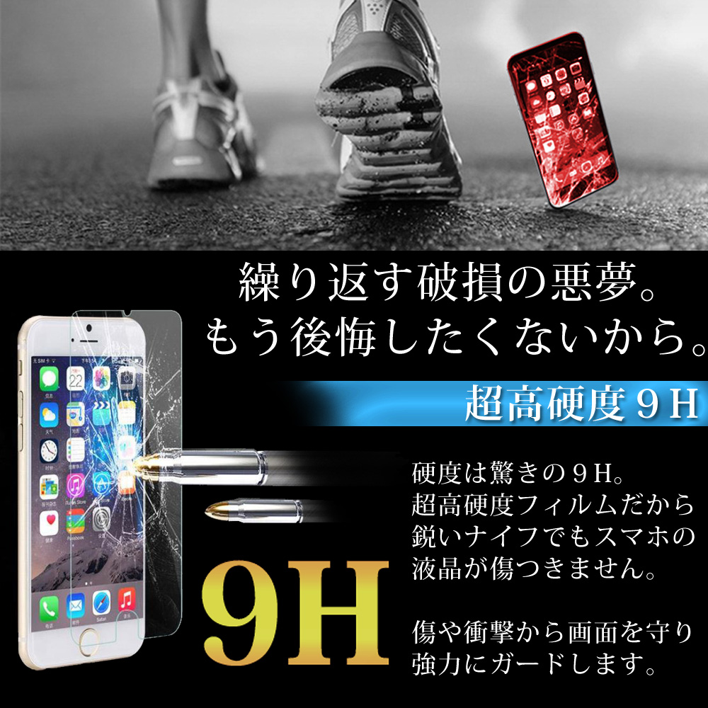 4枚セット 1枚あたり150円 iPhone ガラスフィルム 強化ガラス 保護
