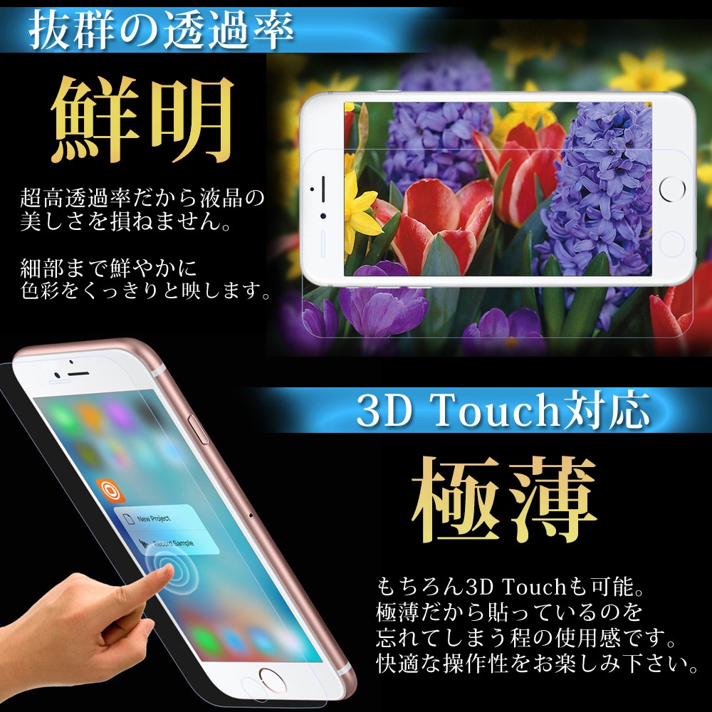 4枚セット 1枚あたり150円 iPhone ガラスフィルム 強化ガラス
