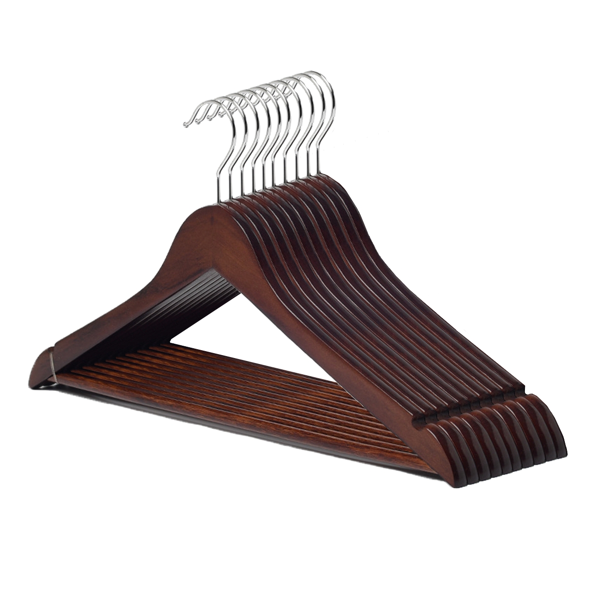 Confis ハンガー 木製ハンガー ハンガ 10本 20本 30本 型崩れ防止 滑り