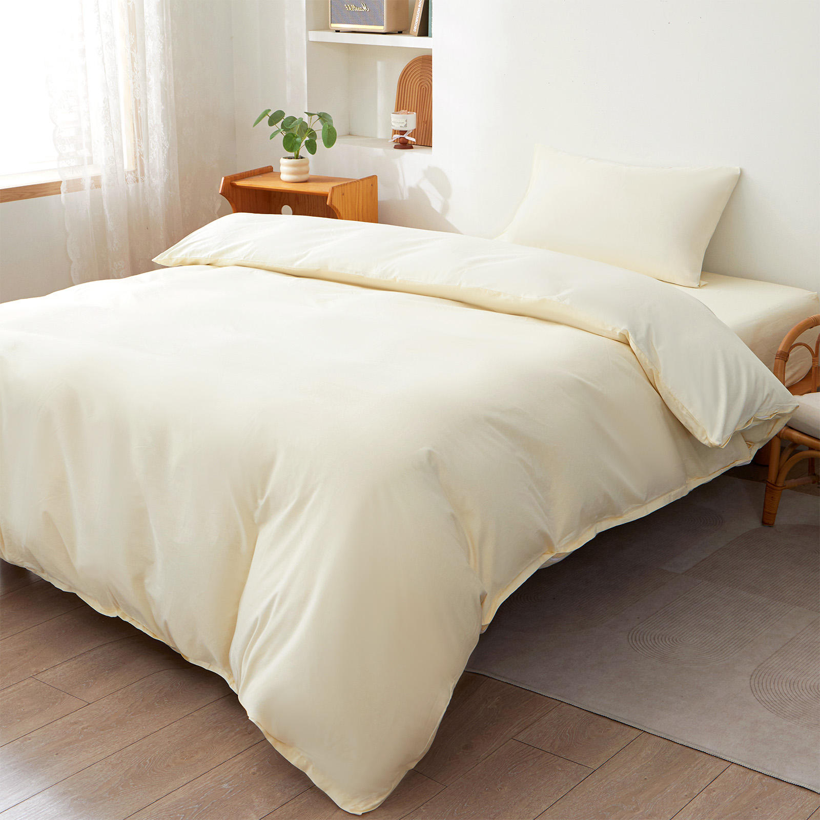 Confis 布団カバーセット 綿100% 3・4点セット シングル セミダブル