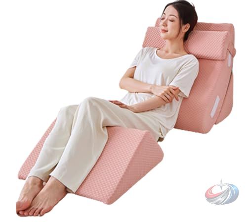 整形外科用 ベッドウェッジ枕 4個セット 低反発フォーム 術後用 睡眠用 ゾンチー 脚や背中の角度を調節しやすい休息サポート向けウェッジクッションセット_2