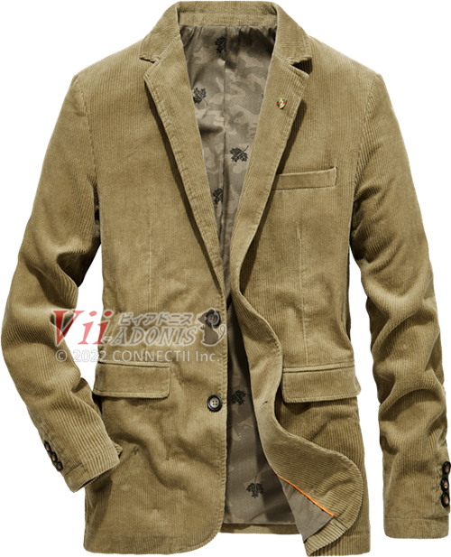 テーラードジャケット 父の日 メンズ春物 無地 コーデュロイ 綿100