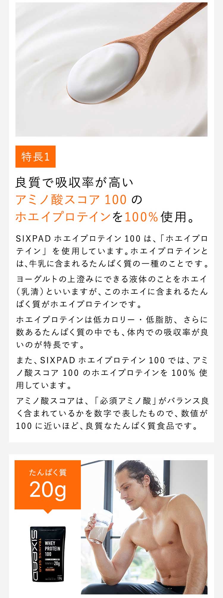 シックスパッド ホエイプロテイン100 ストロベリー風味 1.3kg ...