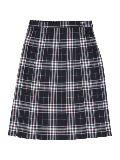 スクール スカート ロング丈 総丈58cm CONOMi  制服 スクール スカート 高校生 学生 中学 通学 プリーツ チェック  ブルー 制服スカート 長めの画像