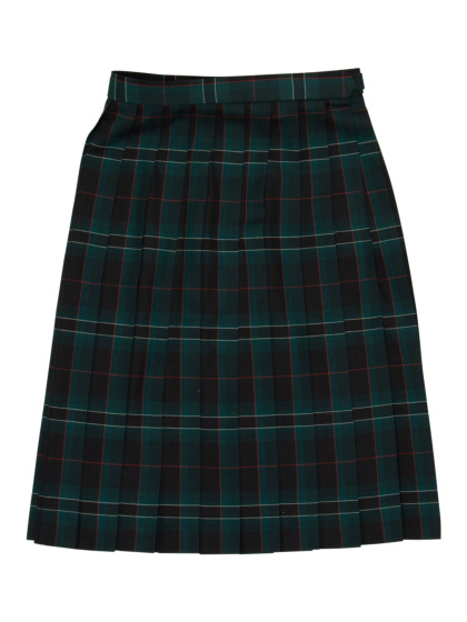 スクール スカート ロング丈 総丈58cm CONOMi  制服 スクール スカート 高校生 学生 中学 通学 プリーツ チェック  ブルー 制服スカート 長めの画像