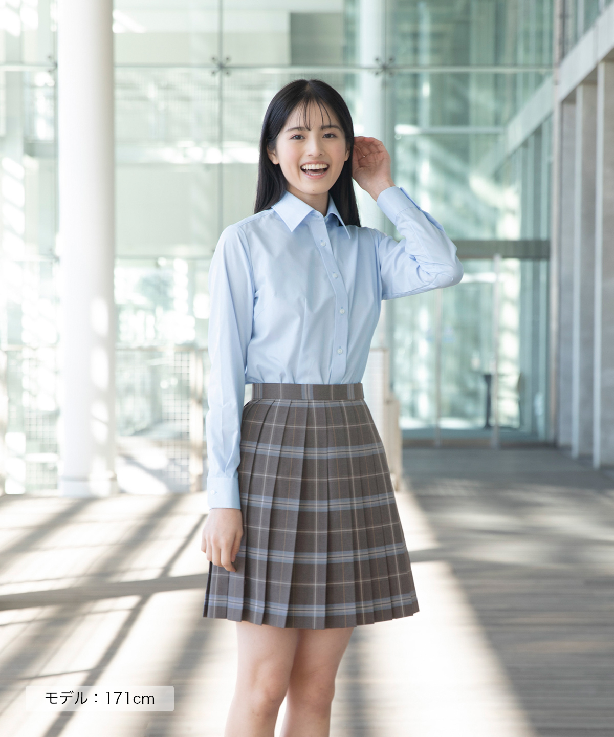 制服 スカート CONOMi 全37色 48cm丈 制服 スクール スカート 高校生 学生 中学 通学 プリーツ チェック 無地 ピンク ホワイト 白  学生服