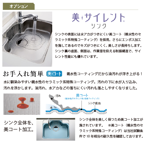 クリナップ システムキッチン ラクエラ W3000 スライド収納 TGシンク 食洗機付プラン コンフォートシリーズ Ｉ型  メーカー直送 納期約2週間｜conpaneya｜07