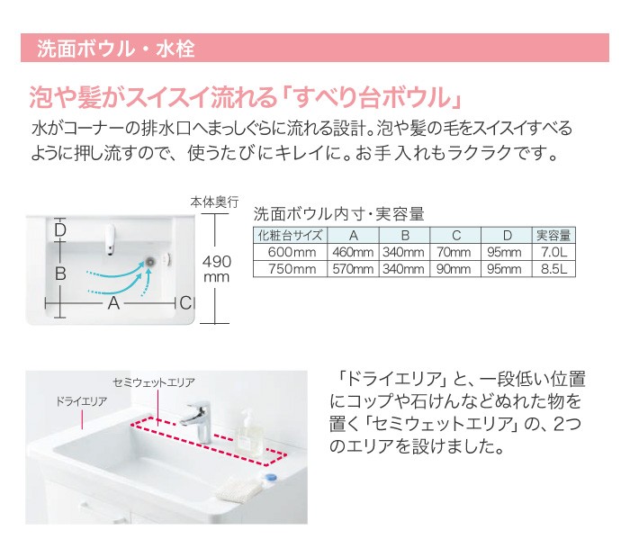 洗面化粧台 Bシリーズ 下台のみ TOTO [LDBA060BAGDS1A] 600mm 単水栓 メーカー直送