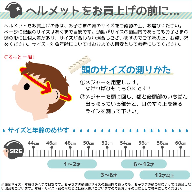 ヘルメットをお買上げの前に
