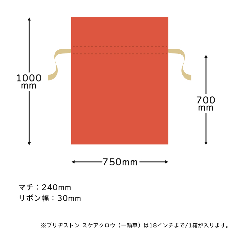 ラッピング ソフトバッグ 赤色 SOFTBAG 巾着袋 超BIG 1枚 ギフトバッグ