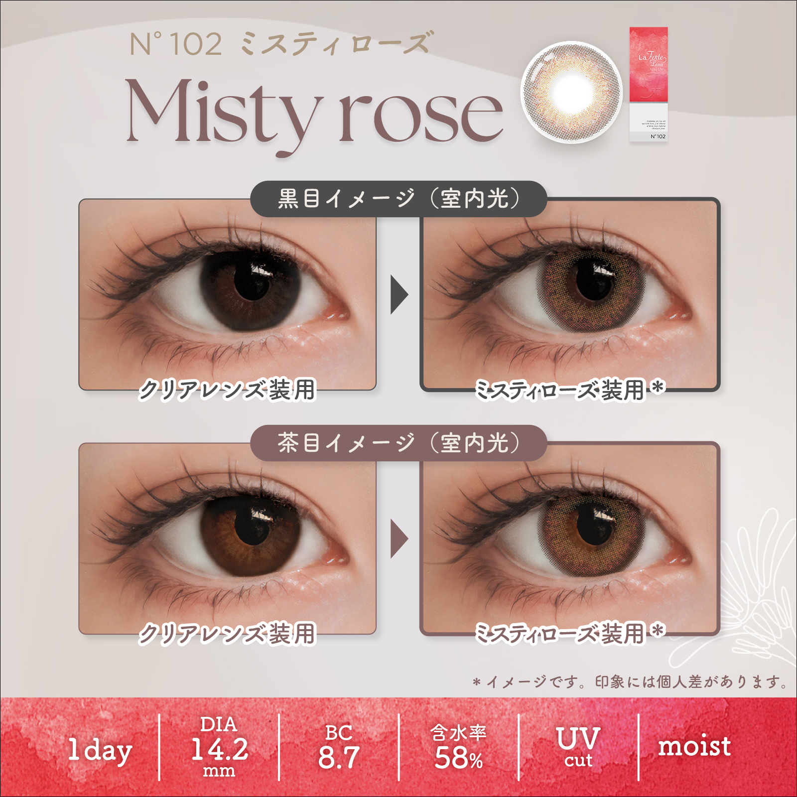 LaFORTE Lena Lena(ラフォルテ レナ) ワンデーUV 30枚入×2箱 / 送料