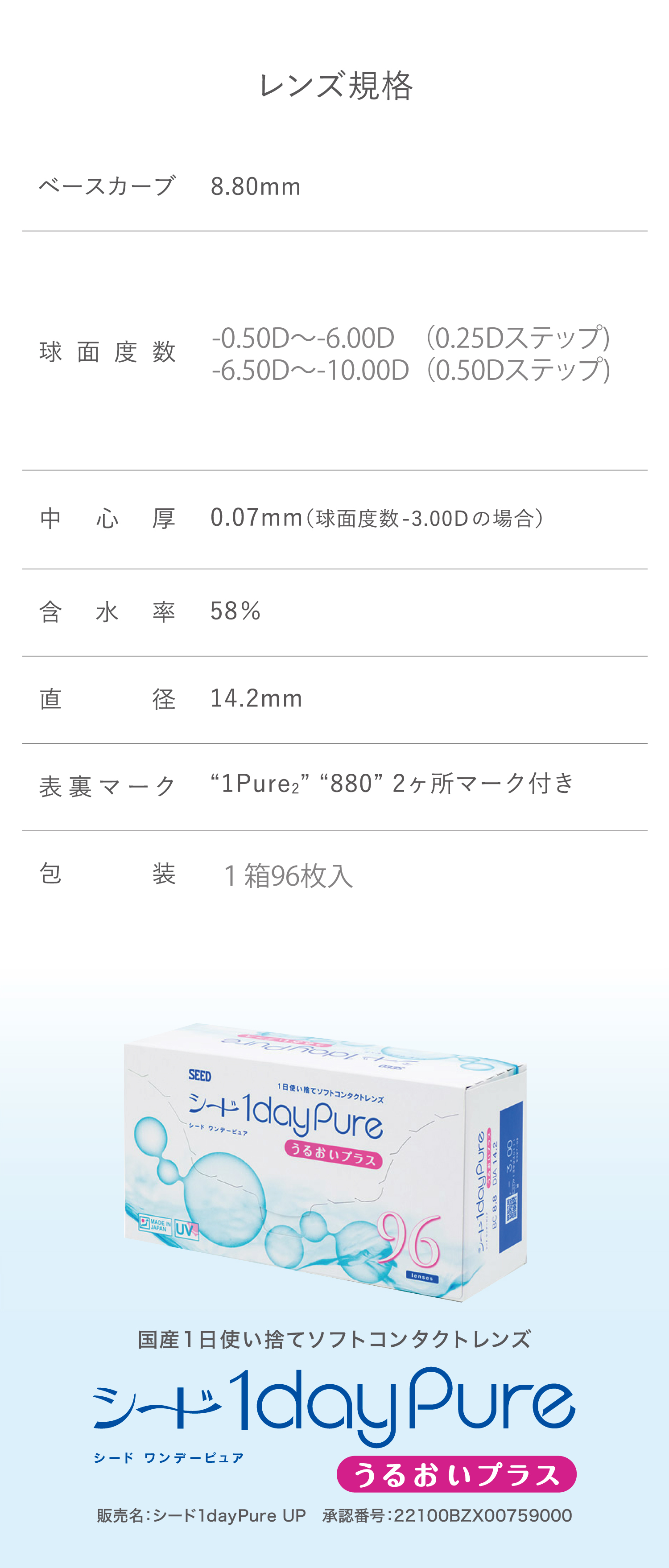 ピュア コンタクトレンズ 爆買 ワンデー シード ワンデーピュア