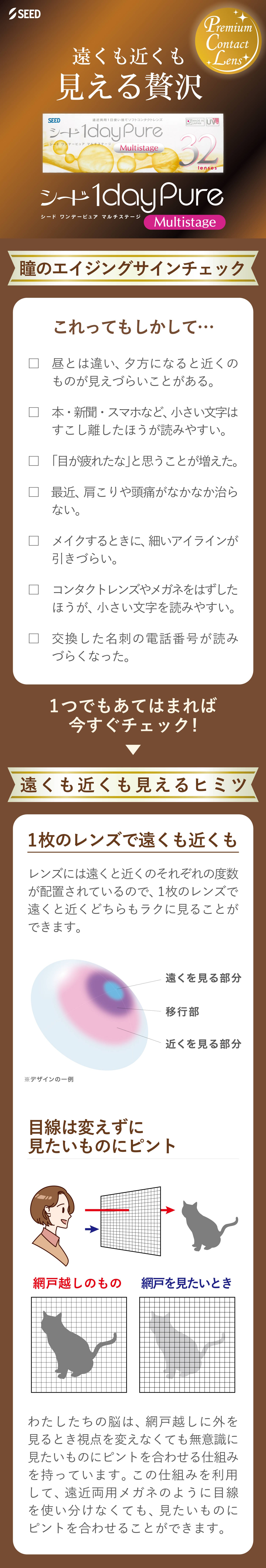 ピュア コンタクトレンズ シード ワンデー マルチステージ 32枚入り 6