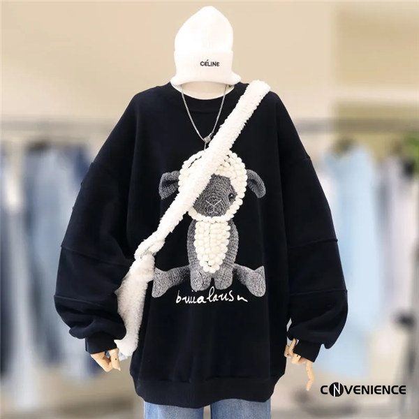 長袖 パーカー レディース 大きいサイズ ブランド スウェットパーカー プルオーバーパーカー トップス かわいい おしゃれ 韓国 ブランド 送料無料 2071conve Convenience ヤフー店 通販 Yahoo ショッピング