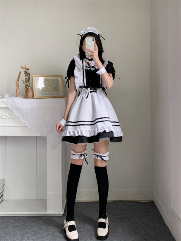 送料無料 仮装 メイド服 コスプレ ロリータ lolita レディース ドレス