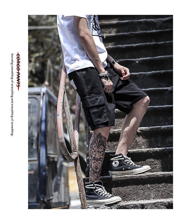 カーゴパンツ メンズ ハーフ ミリタリー ハーフパンツ カラーパンツ