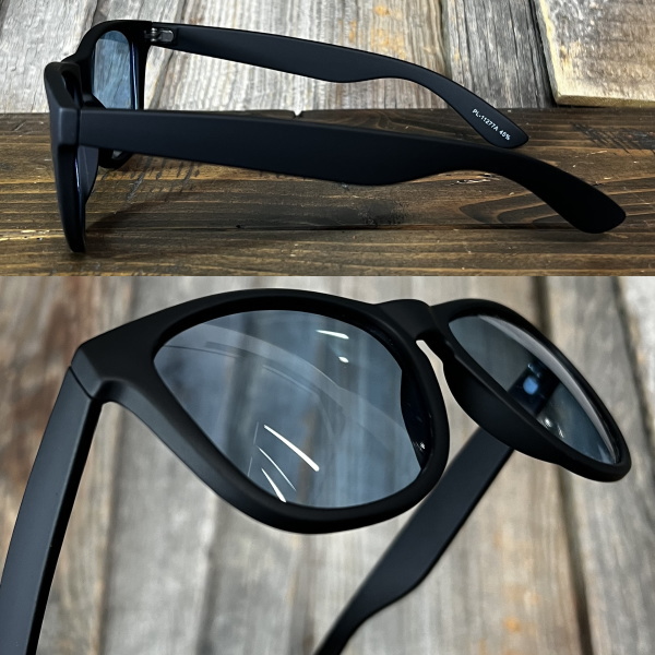 偏光サングラス 黒縁メガネ 伊達めがね Italy Design イタリーデザイン