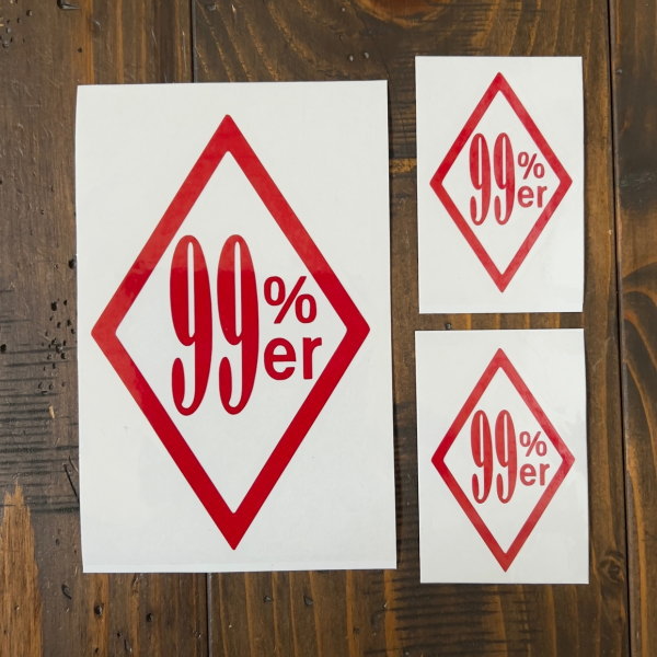 3枚セット】99%er 99percenter 99％erは善良なライダー シール