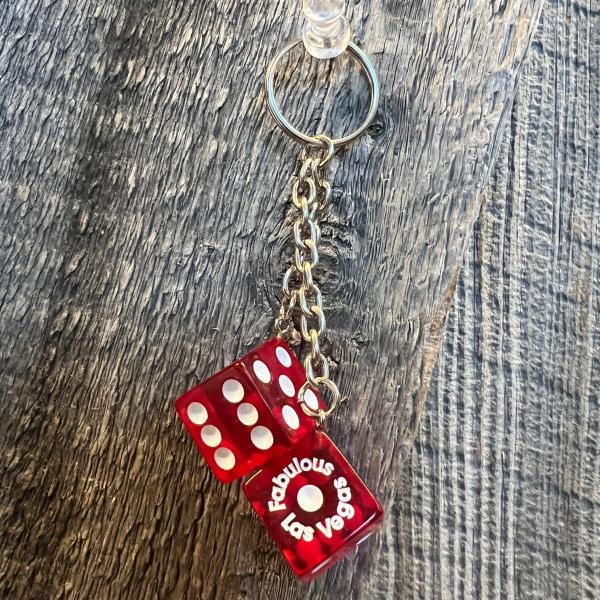ラスベガス　サイコロキーホルダー サイコロ Las たやすく キーホルダー Vegas