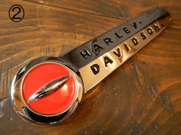 ハーレーダビッドソン Harley-Davidson 1947-50年 レプリカ 復刻版 エンブレム GAS TANK NAMEPLATES  オフィシャル ナックル 61769-47T