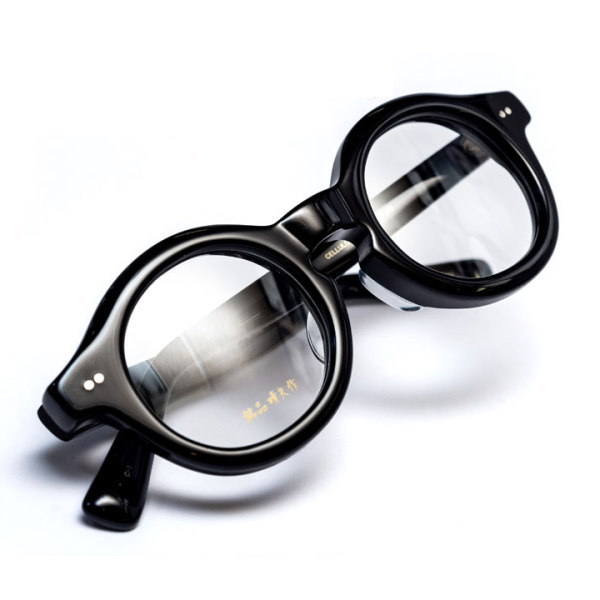 銘品晴夫作 メガネフレーム 7枚蝶番 クラシック セルロイド 正規品