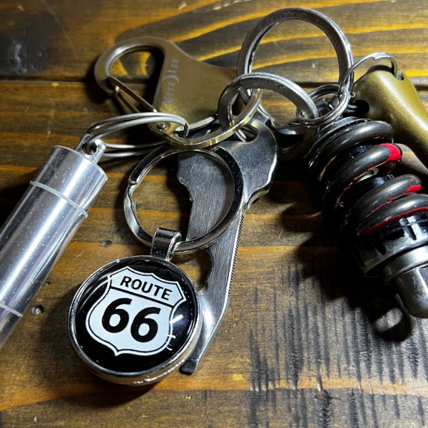 4種】ROUTE 66 ルート66 KEY RING R66 球面体 キーホルダー US