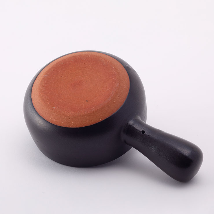 日常茶飯器 天目 手付パン 萬古焼 500ml 0100-0008 片手鍋 土鍋 陶器